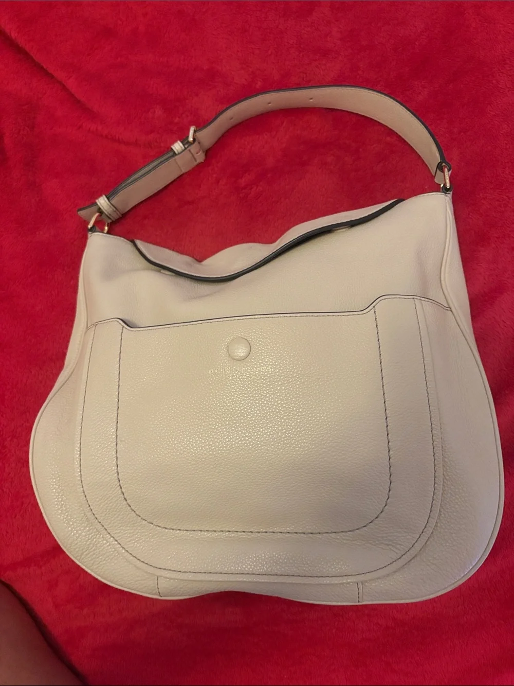 Marc Jacobs Pebbled Leather Hobo in Beige